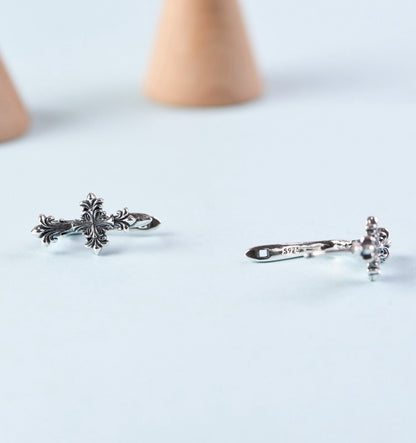 Cross Ear Buckle Earrings