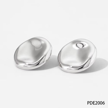 Curved Texture Geometric Earrings