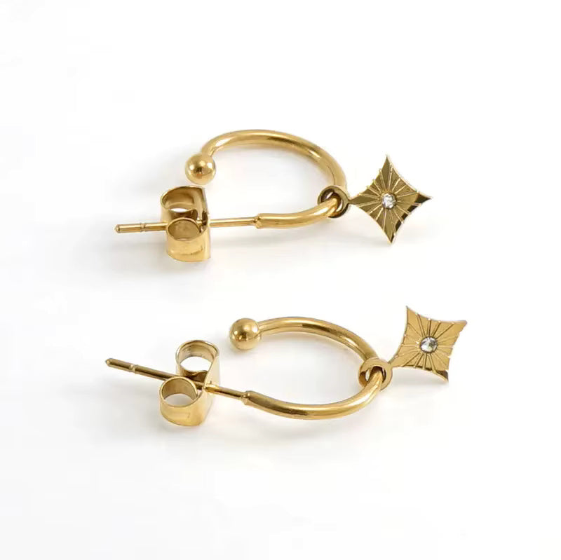 Butterfly Flower Heart Star Stud Earring