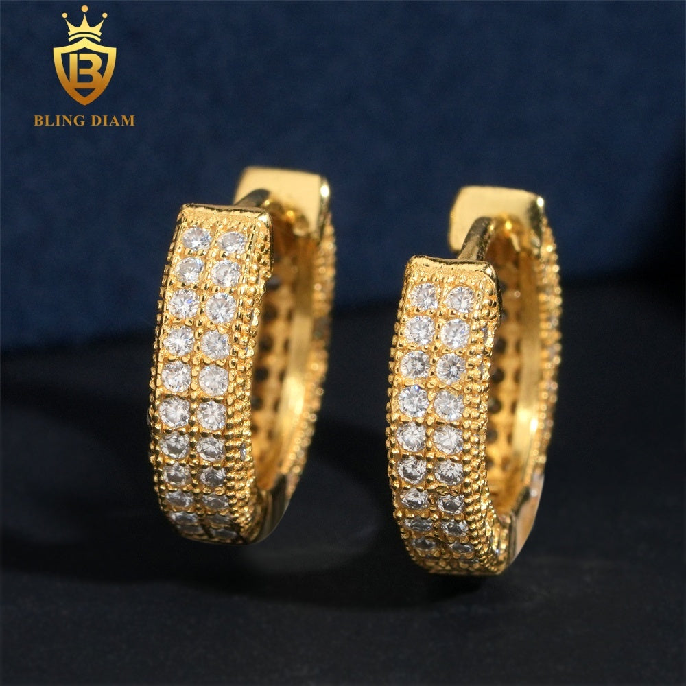 VVS Iced-Out Moissanite Stud Earrings