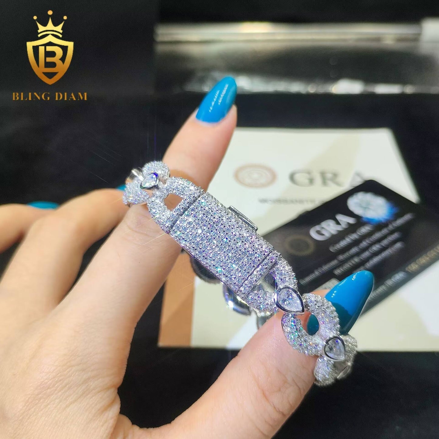 Luxury Infinity Moissanite Cuban Link Bracelet