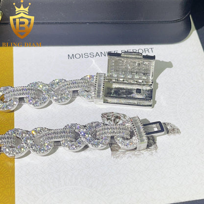 Emerald Cut Cuban Moissanite Bracelet