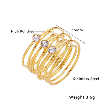 Rhinestone Pearl Ring
