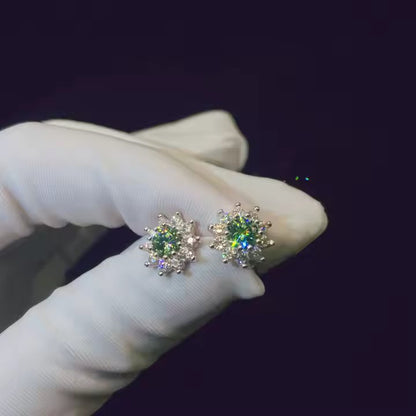 Royal Flora VVS Moissanite Stud Earrings