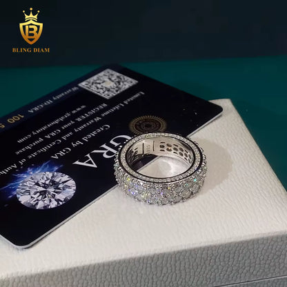 Iced-out hip-hop ring