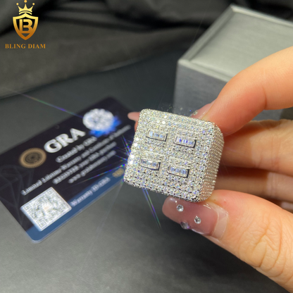 Star-design iced-out ring