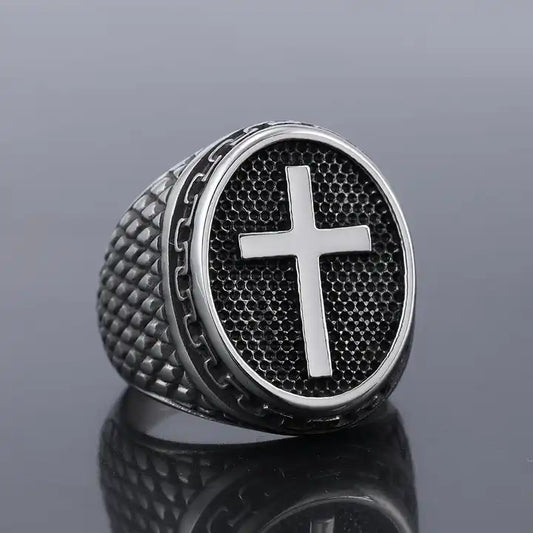Silver Cross Ring