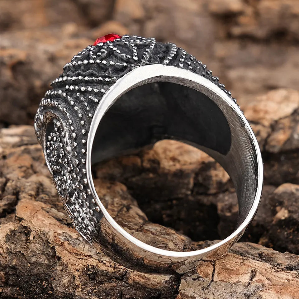 Red Skull Head Rings