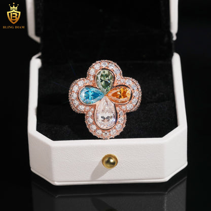 Iced-out cross ring