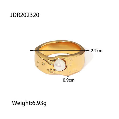 Gold Pearl Ring