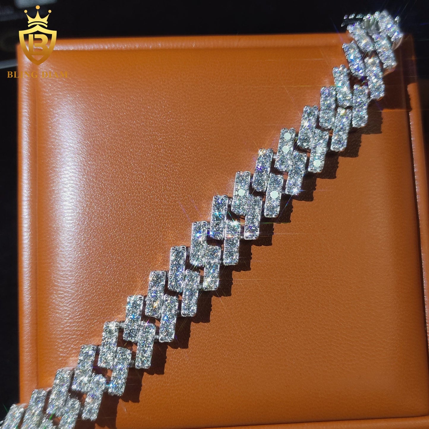 1 Row Iced Out Moissanite Bracelet