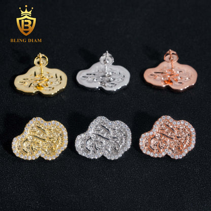 D Color VVS Moissanite Nugget Earrings