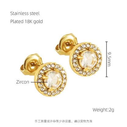 Cubic Zirconia Heart Earrings