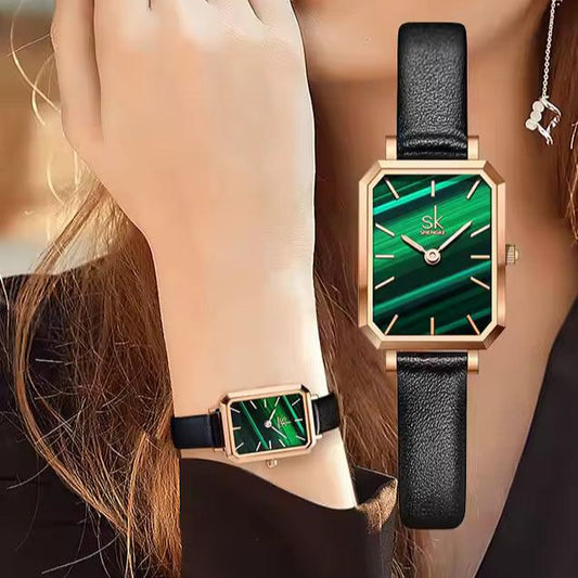 Green Rose Gold Watch