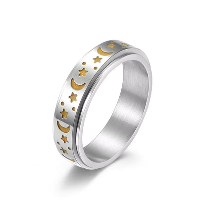 Star Moon Rotatable ring