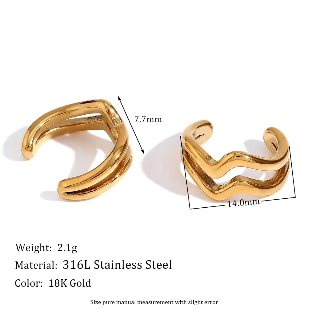Flower Snake Clip-on Earrings