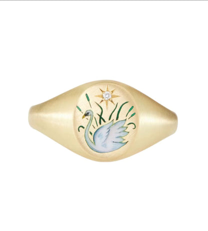Gold Enamel Band