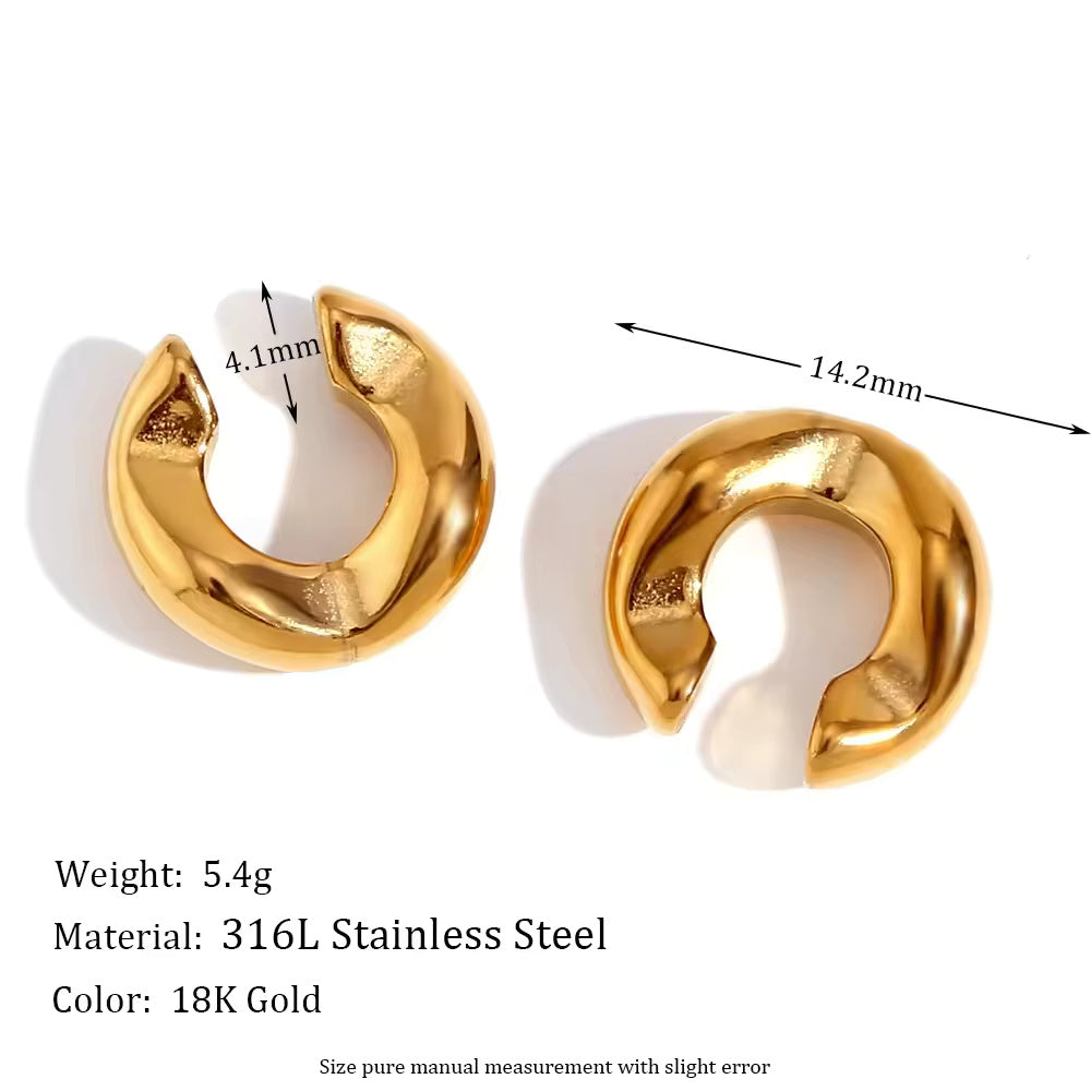 Flower Snake Clip-on Earrings