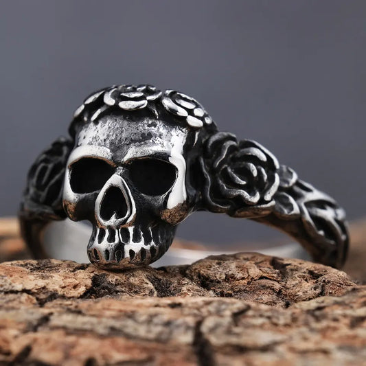 Skull Rose Ring