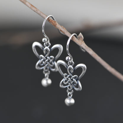 Ruyi Knot Design Drop Earrings