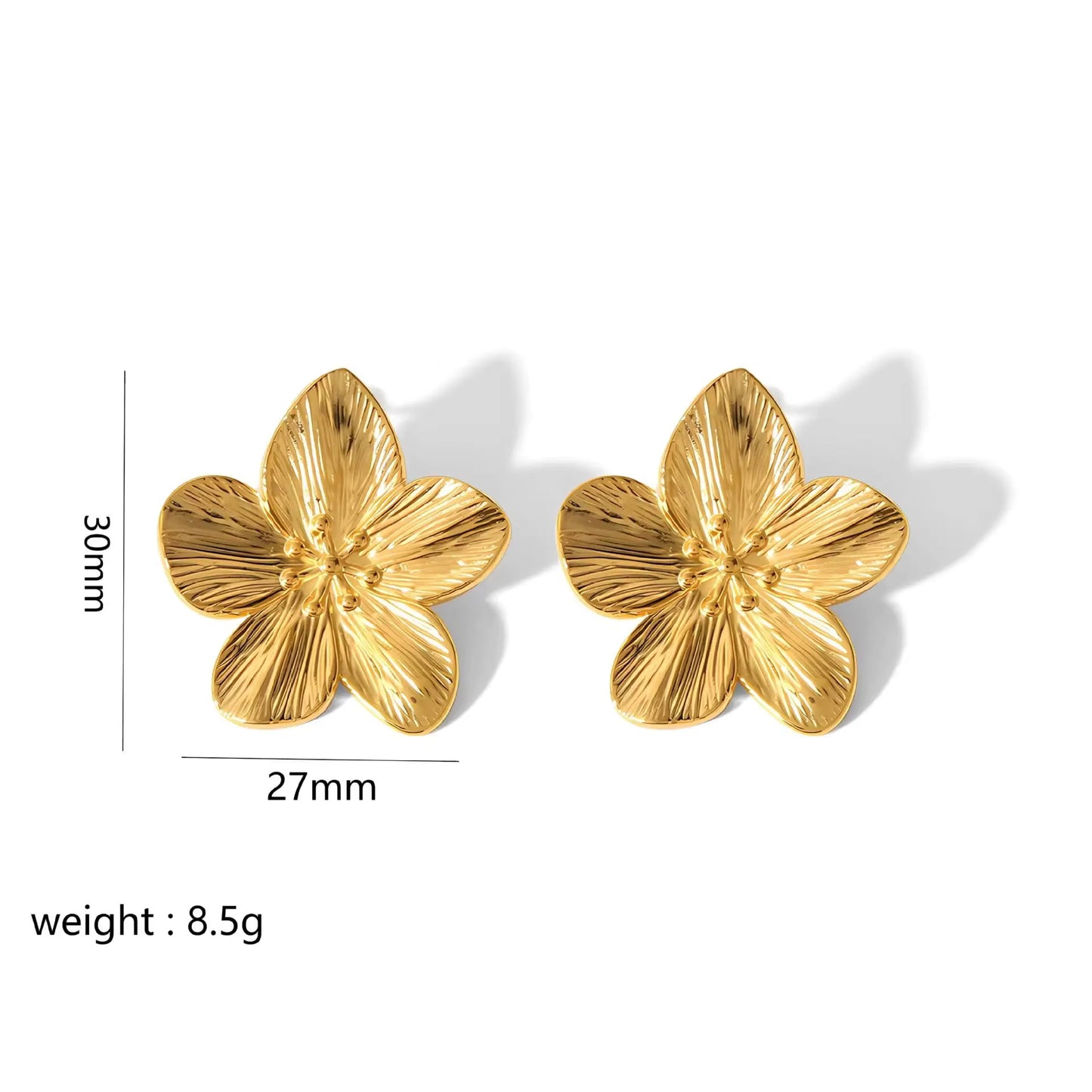 Elegant Butterfly Flower Stud Earrings