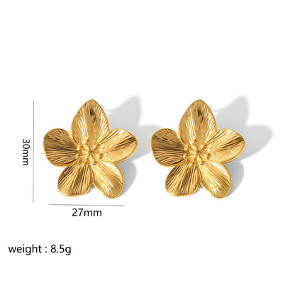 Elegant Butterfly Flower Stud Earrings