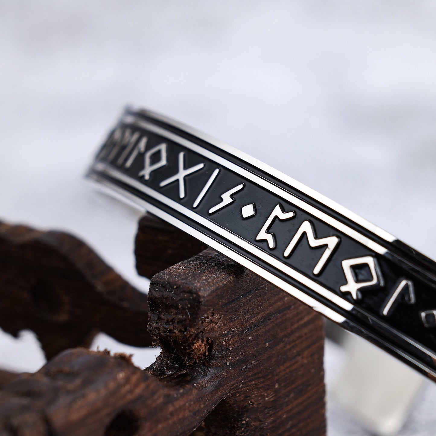 Viking Runes Open Bracelet