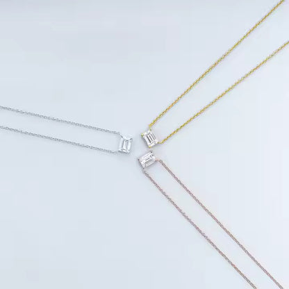 Emerald Moissanite Necklace