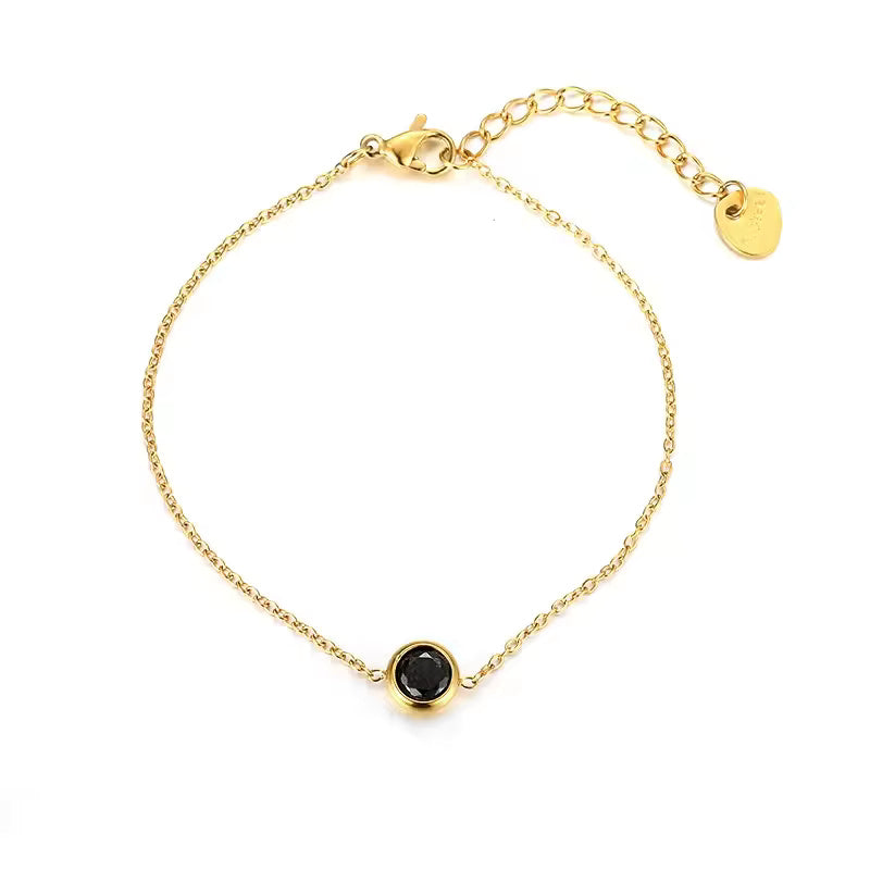 Round Zircon Pendant Bracelet