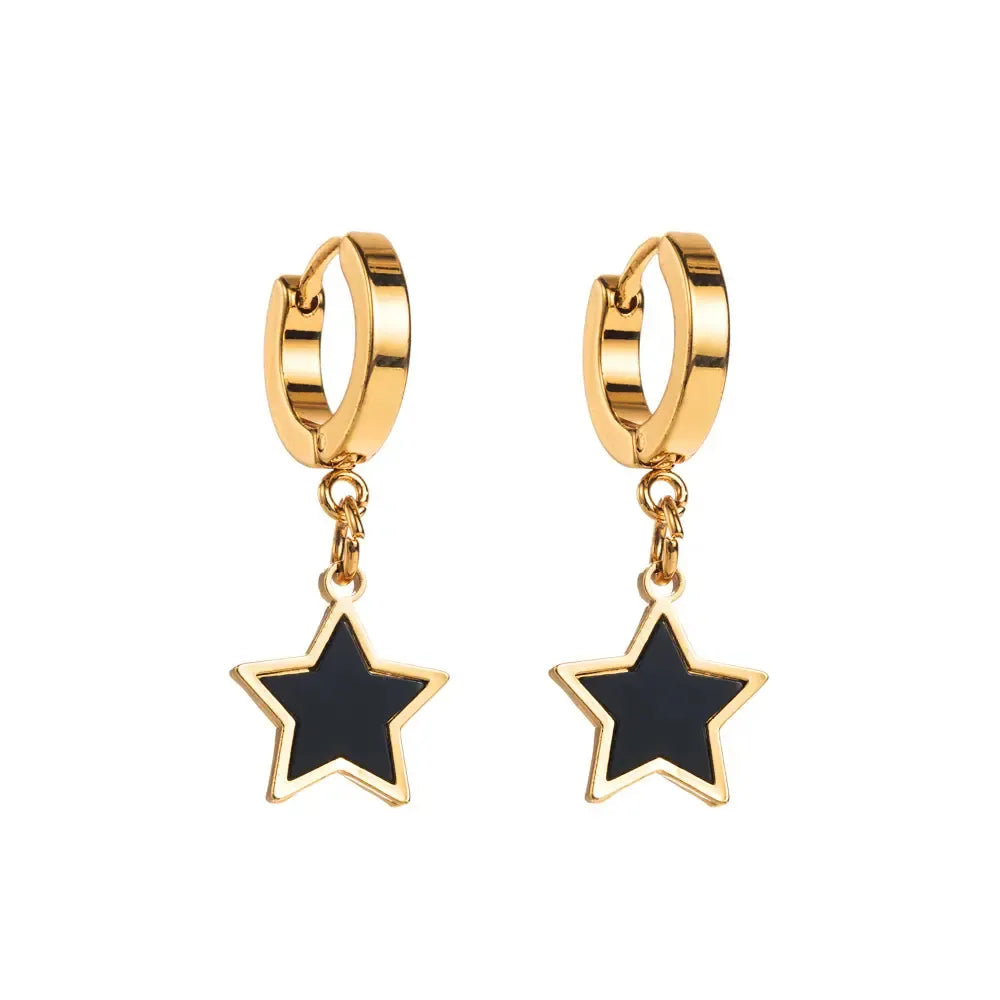 Huggie Hoop Drop Earrings