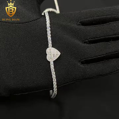 Triple Heart Tennis Necklace