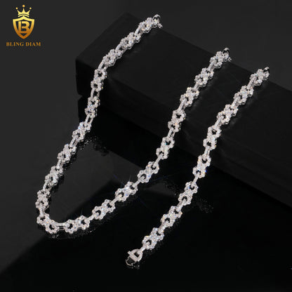 Moissanite Link Chain Bracelet