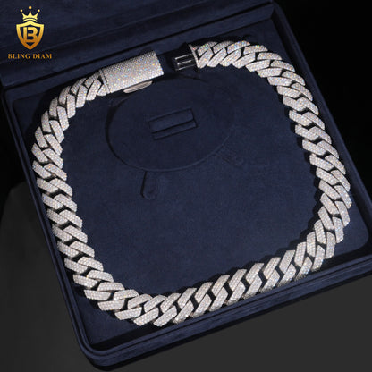 Moissanite 20mm VVS Diamond Big Cuban Link Chain