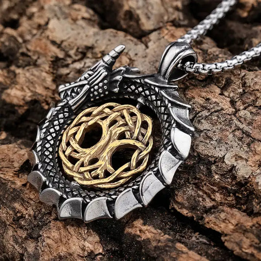 Yggdrasil Ouroboros Pendant