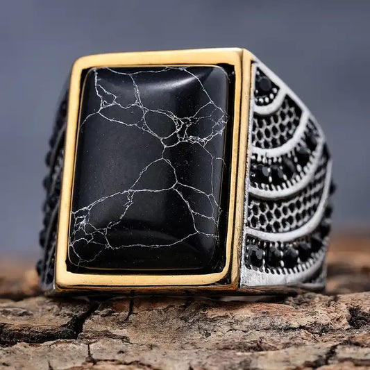 Black Stone Ring