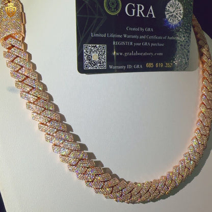 925 silver VVS Moissanite Cuban Link Chain