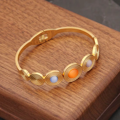 Natural Stone Vintage Bangle Bracelet