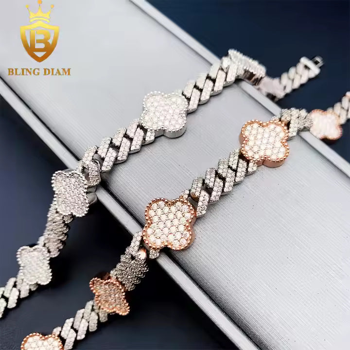 Moissanite Clover Chain