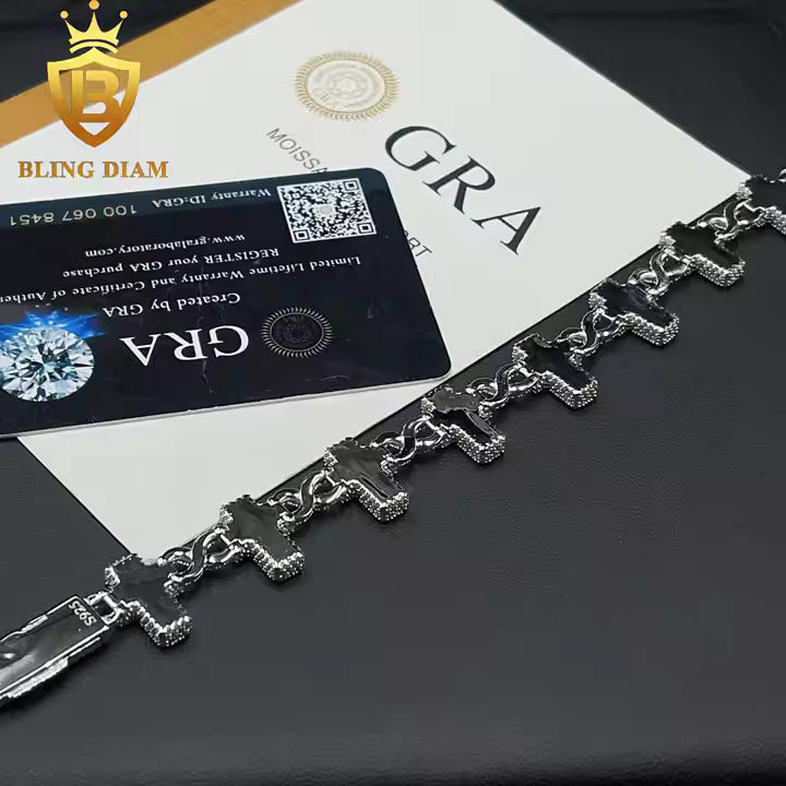 Moissanite Cross Bracelet