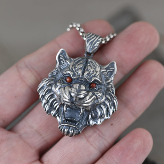Rock Lion Head Necklace