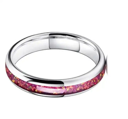 Opal Steel Ring