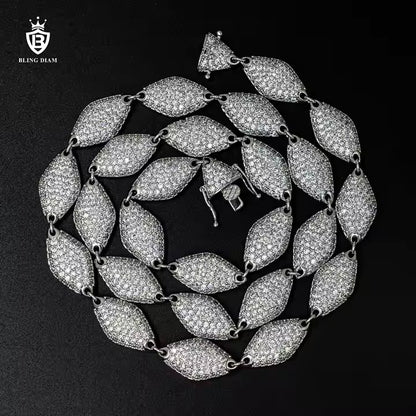 Tennis Chain - 12mm Marquise Zircon, Sterling Silver