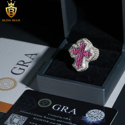 Fully Iced Out Cross Ring