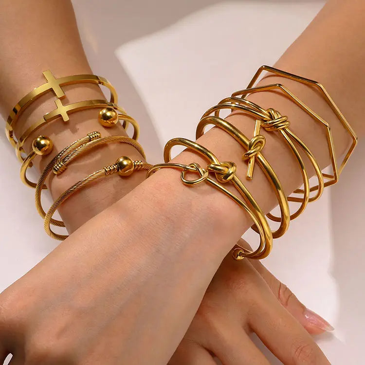 Knot Cuff Bangles Bracelet