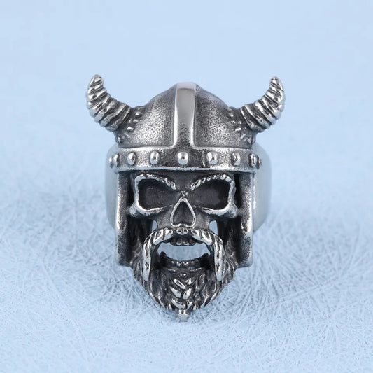 Viking Warrior Skull ring