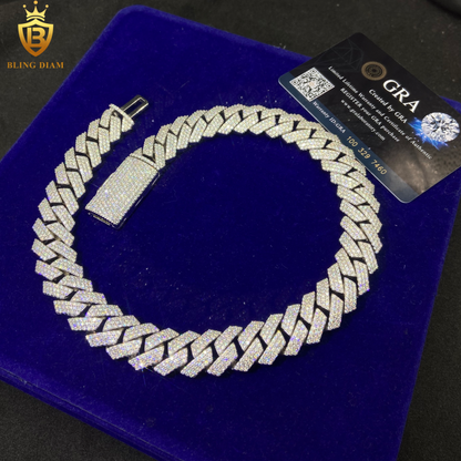 Iced Out Rapper Moissanite Cuban Link Chain