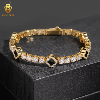 Clover Moissanite Tennis Bracelet
