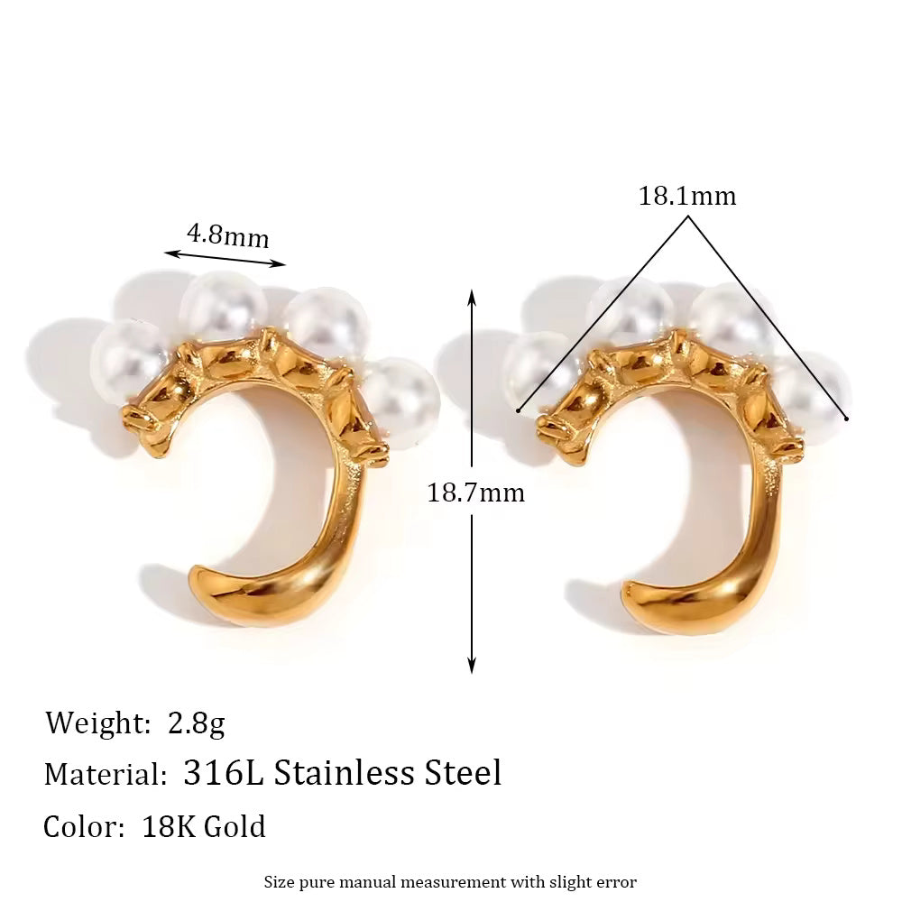 Flower Snake Clip-on Earrings