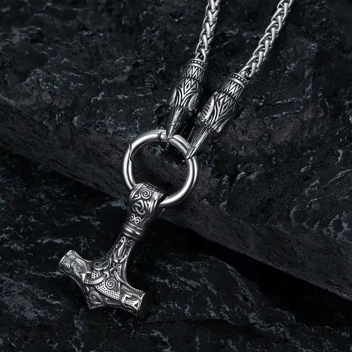 Viking Thor Hammer Mjolnir Necklace