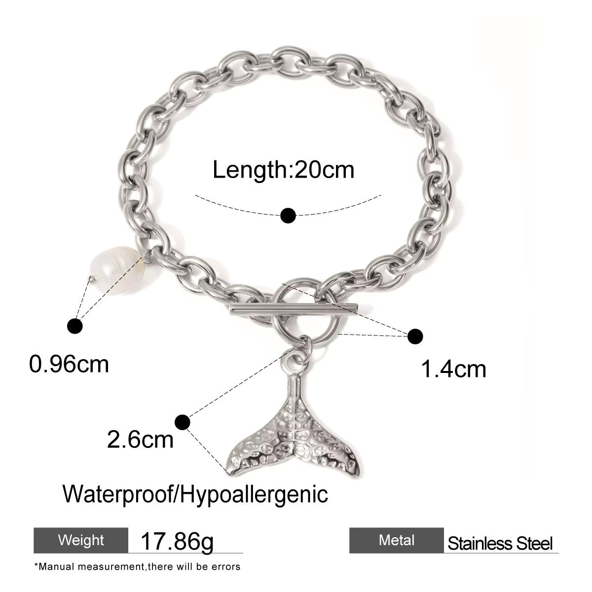 Seashell Starfish Link Chain Pendant Bracelets